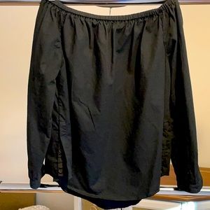 Black off shoulder shirt